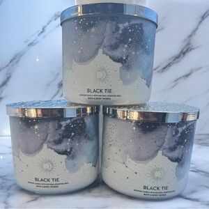 2022 BLACK TIE Scented Bath & Body Works 3 Wick Candle